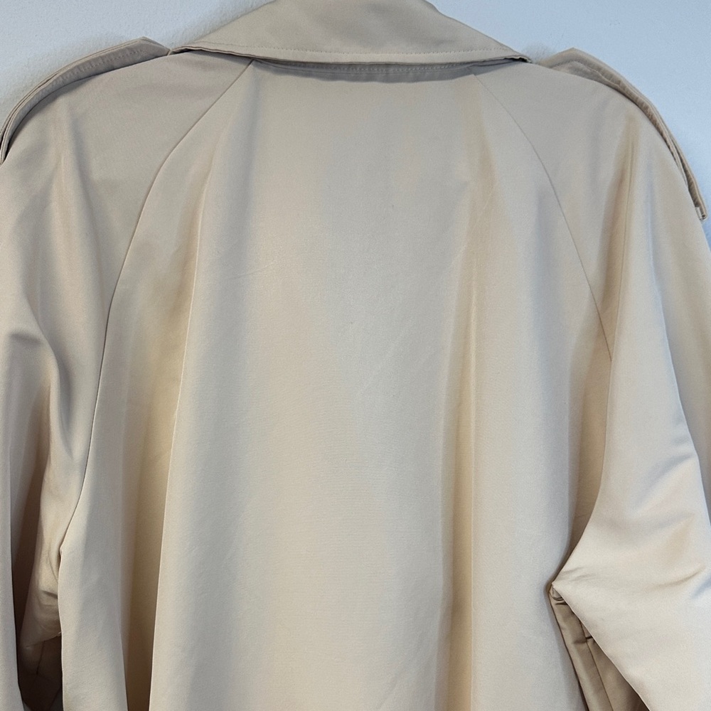 PrettyLittleThing Stone Woven Oversized Trench Coat Women's Size XL - Picture 12 of 13
